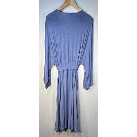 Soma Blue soft robe Cozy Short Robe size large XL rayon spandex blend nightgown - Picture 7 of 14
